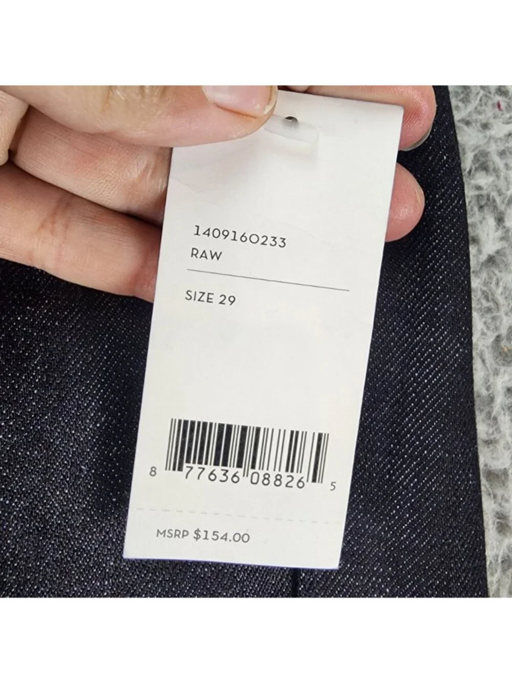 J Brand Jeans Mens 29x34 Raw Dark Blue Kane 100% Cotton Straight Fit *NWT*